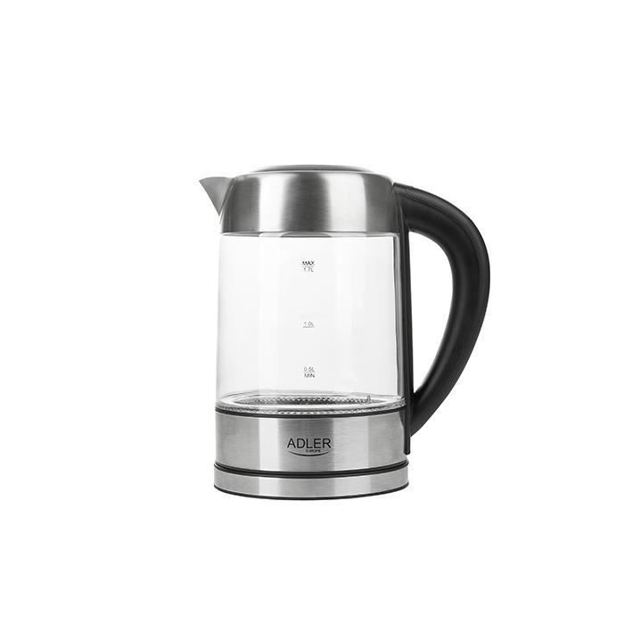 Bouilloire en verre rétro-éclairé 1.7L avec contrôle de température Adler AD 1247