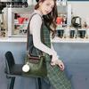 Ekte Mykt Skinn Håndveske Dame Koreansk Stil Bøtteveske Dame Casual Fargespill Stor Kapasitet Enkel Skulderveske