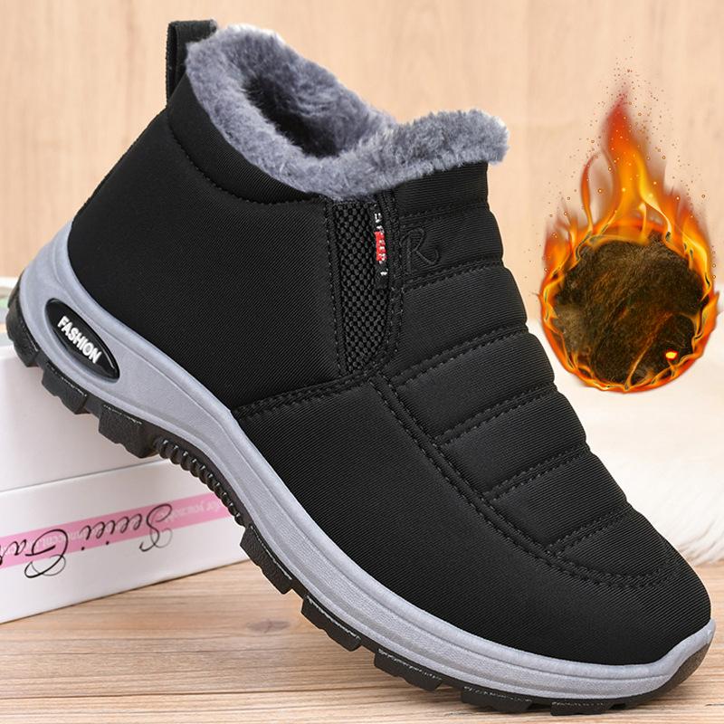 Couple Unisex Winter Cotton Boots Plush Warm Ankle Snow Boots Casual Slip On House Shoes 47 1559₽