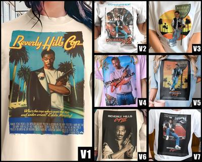 Beverly Hills Cop V1-7 TShirt Vintage 8 Colors Men's TShirt DTG Digital Print Sizes S M L XL 2XL 3XL 4XL 5XL