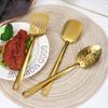 6pcs Korean-style Hot Pot Cutlery Set Stainless Steel Dinnerware Set Home Creative Korean Cutlery Golden Spoons Kitchenware Set