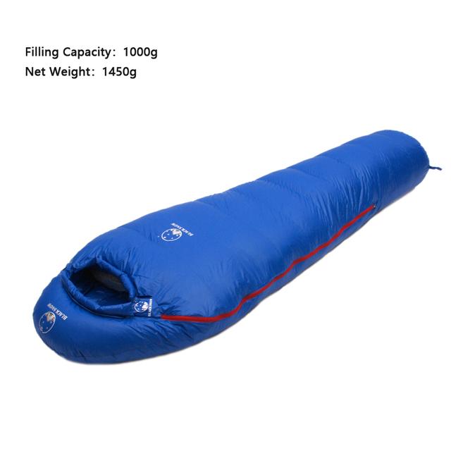 Schwarzer Schnee-Schlafsack für Outdoor-Camping, sehr warm, mit Daunen gefüllt, Mumienschlafsack für Erwachsene, Jahreszeiten, Camping, Reisen, Schlafsack
