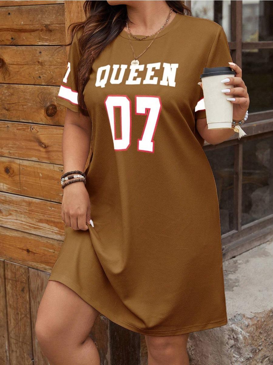 

Свободное женское платье больших размеров с летним музыкальным фестивалем, спортивное повседневное платье с 3D-принтом и буквами, модное платье 07 с принтом 5XL