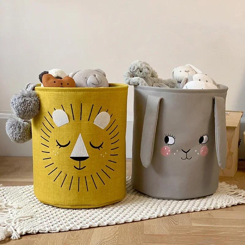 Foldable Laundry Basket for Dirty Clothes for Kids Baby Children Toys Canvas Large Storage Hamper Office Home Organizer