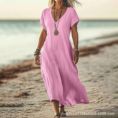 New loose holiday style casual dress summer