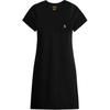 Polo Logo Bestickt Rundhals Mittellang Kurzarm Kleid Damen Kleider Schwarz 211795604-008