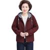 Spring Hooded Jacket & Wide-Leg Pants Set for Stylish Middle-Aged Women