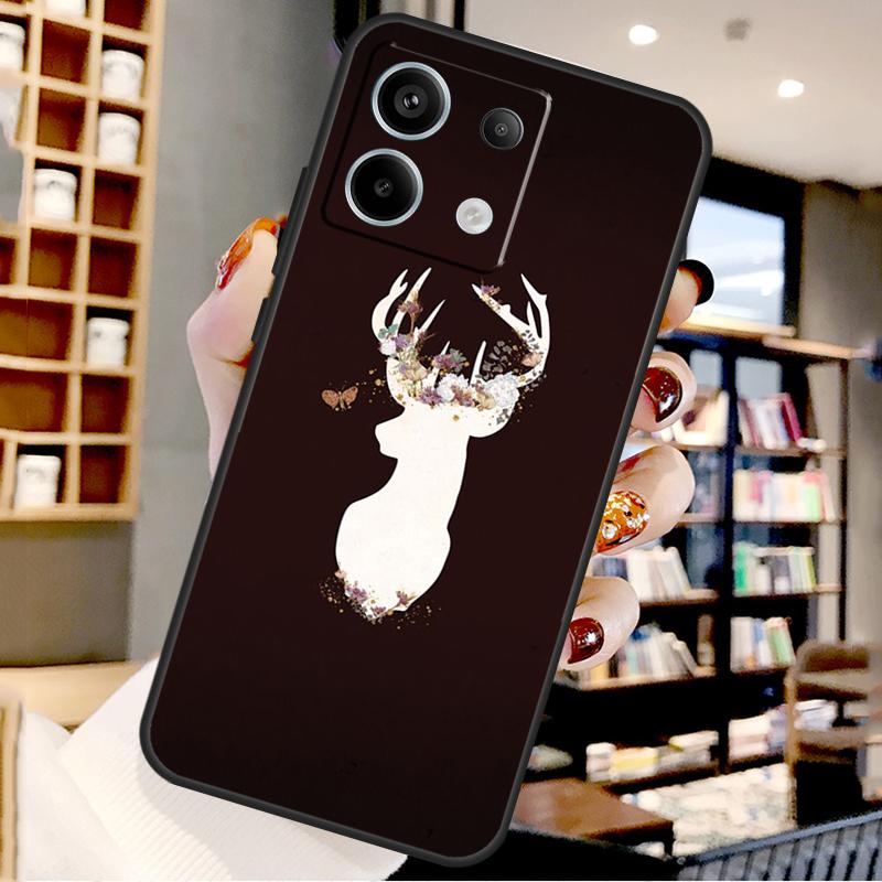 Animal Deer Art For Xiaomi Redmi Note 14 Pro 9 10 11 12 13 15 Pro Plus Case For Redmi 15 15C 14C 12C 10C 13C