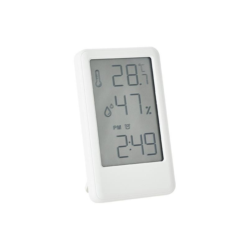 Minimalist Temperature Humidity Alarm Clock With Large Lcd Display For Bedroom Decor