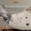 Insulated Suede Cowhide Construction Boots: Wear-resistant, Anti-smash, Puncture-proof, Anti-scald, and High-top for Autumn/Winter.