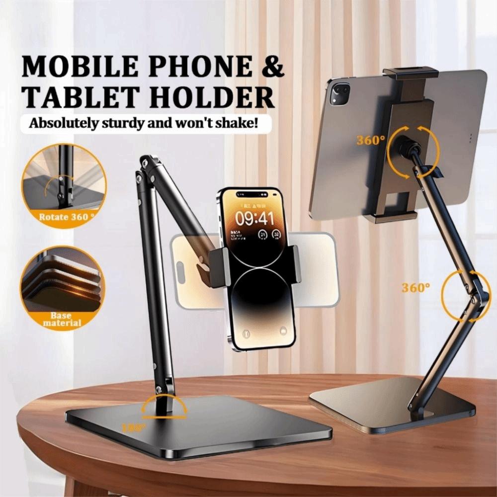 Height Adjustable Desktop Phone Tablet Holder Multi-Angle Long Arm Tablet Bracket  Live Streaming