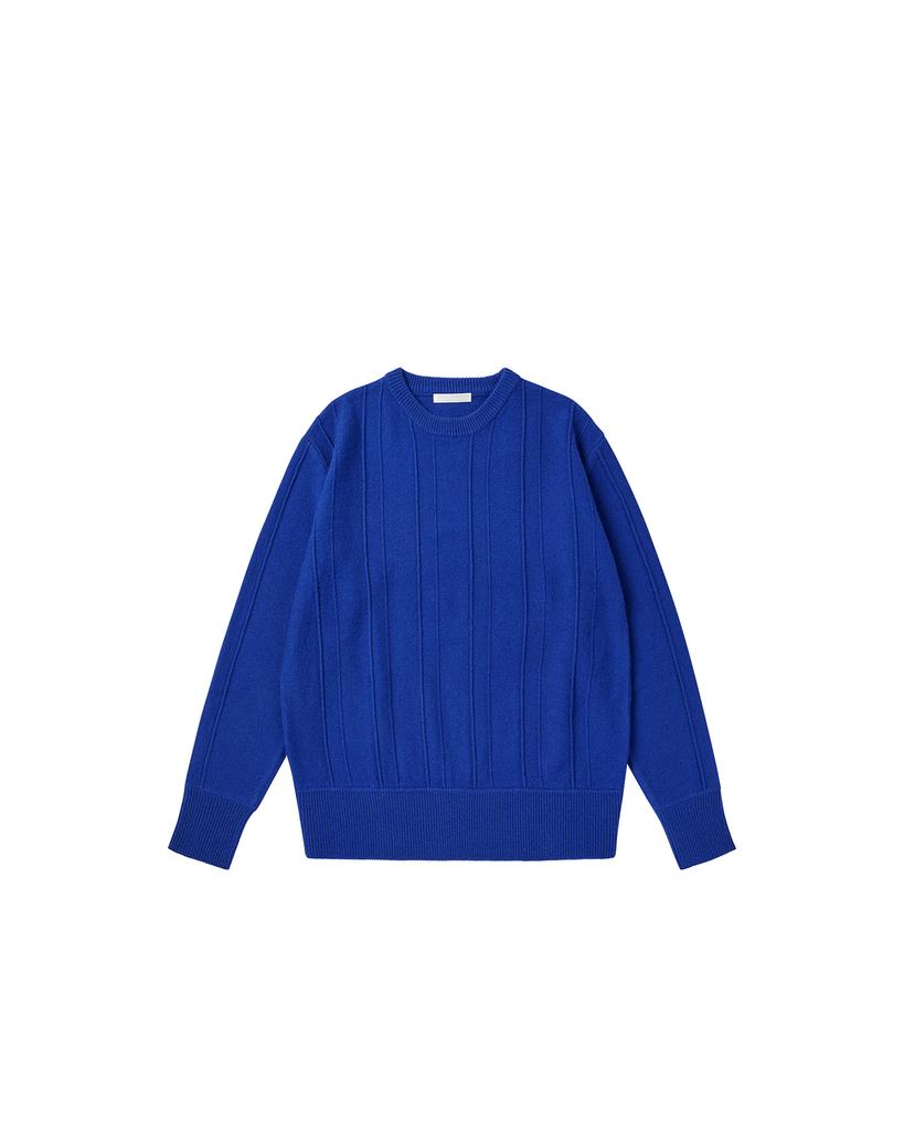 WORTHWHILE MOVEMENT Reverse Sweat Crewneck Sweater (Cobalt Blue)