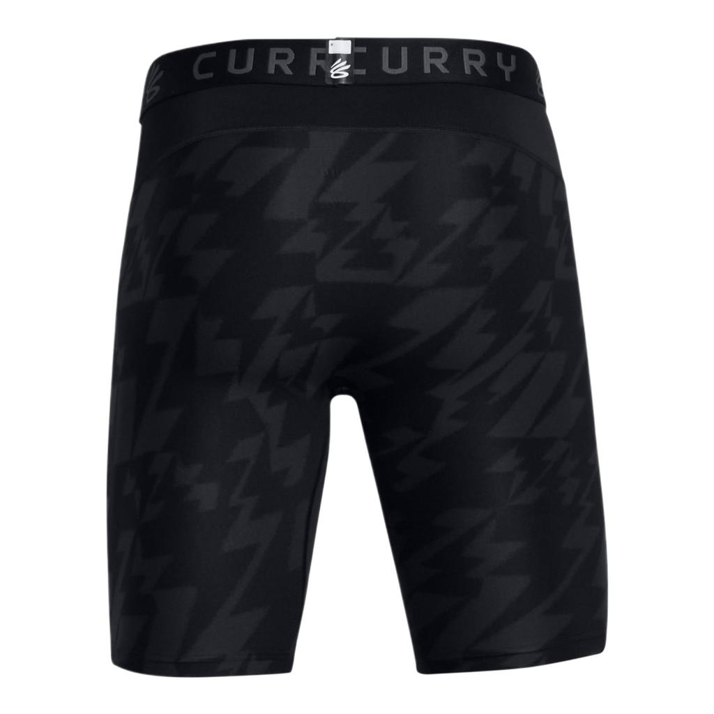 Under Armour Curry HeatGear Bequeme Weiche Hautfreundliche Enganliegende Einfarbige Sportshorts Herrenshorts Dunkelgrau Schwarz 1379829-002