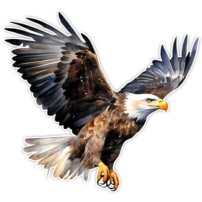 Eagle Standing on a Branch Car Sticker Waterproof Vinyl Decal on Bumper Rear Window Laptop Decal For Car Accessories Y161