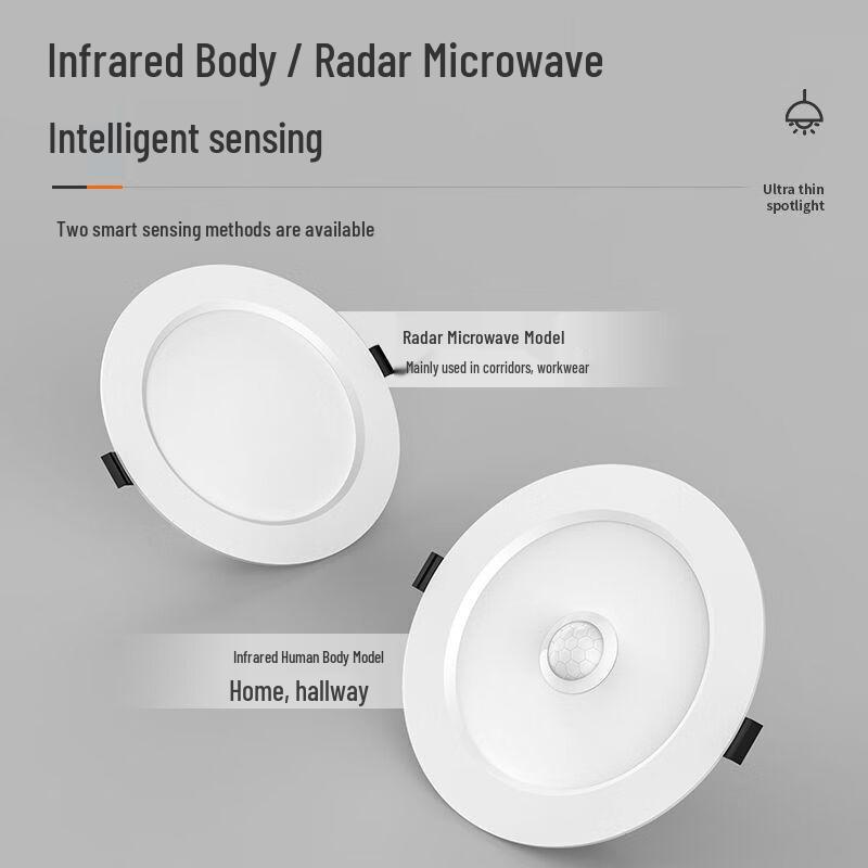 Sound & Light Activated Recessed LED Downlight