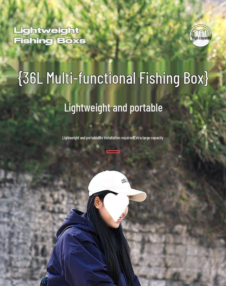 2026 Multi-functional Fishing Box with Four-legged Liftable Table and Seat