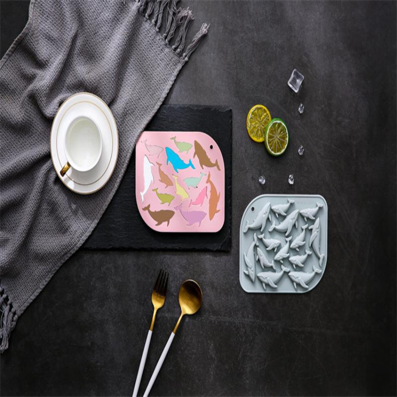 13-Cavity Whale Silicone Molds Fondant Candy Chocolate Mould Silicone Gummy Whale Baking Mold For Cake Decoration