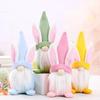 Easter Bunny Gnome Figurine Home Decor With Knitted Hat For Holiday Festivities