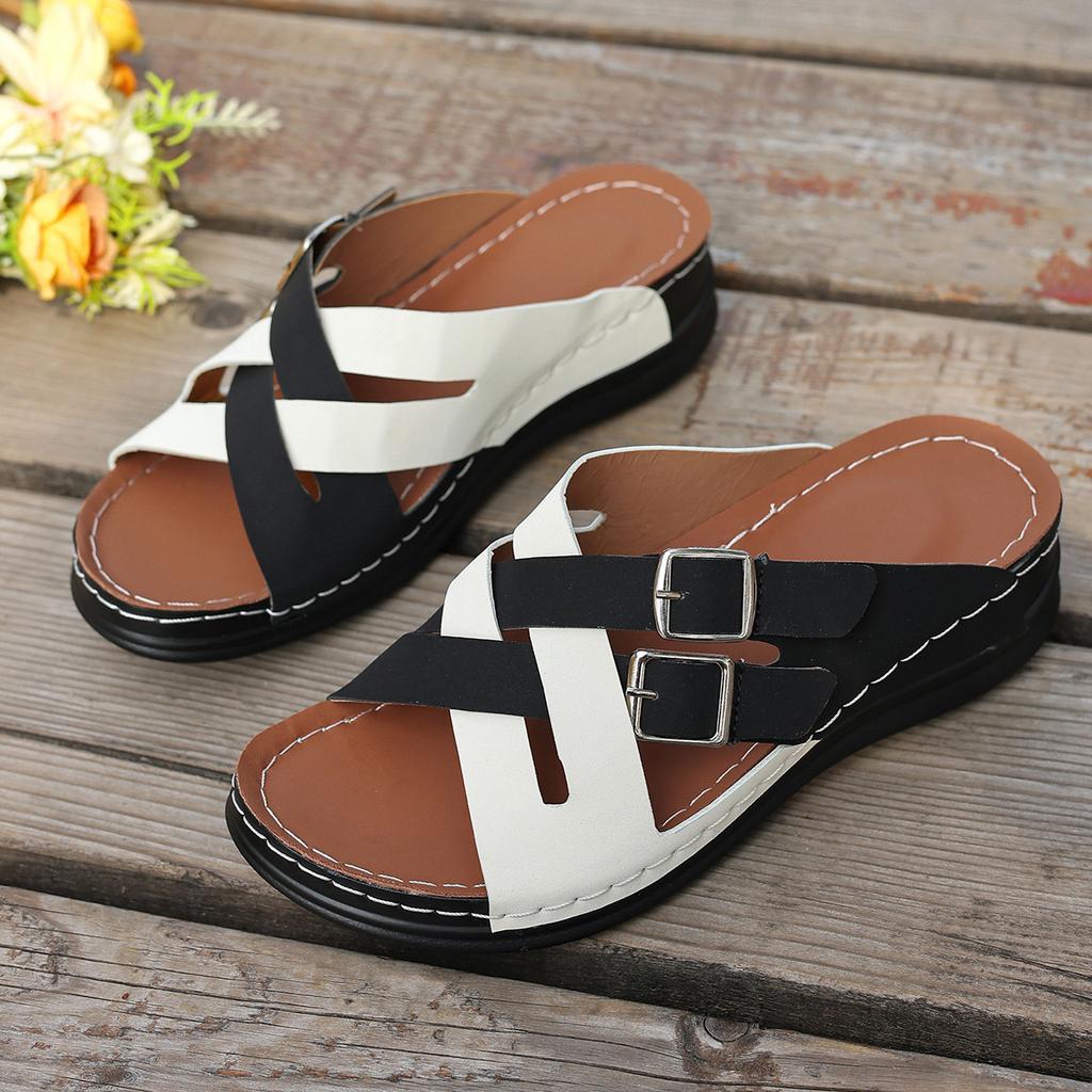 Fashion Woman Shoes Sandals Summer Comfortable Walking Shoes Slides Woman Wedge Casual Slippers Woman Female Footwear Plus Size 43