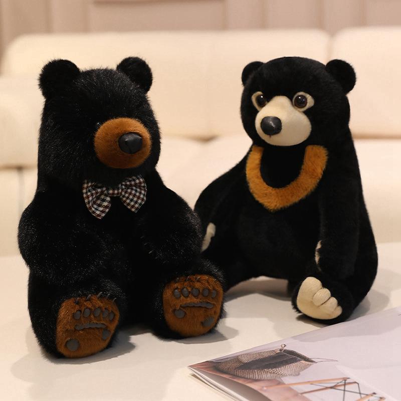 Cartoon Simulation Schwarzbär Puppe Plüschtier Braunbär Bärenumarmung Bärenpuppe Kinder Beruhigende Stoffpuppe