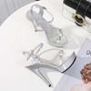 Frau Transparent Super High Heel Sommer Weibliche Wasserdichte Wasser Bohrer Sexy Fee Stiletto Sandalen 13 cm ferse 3 cm plattform von LFD