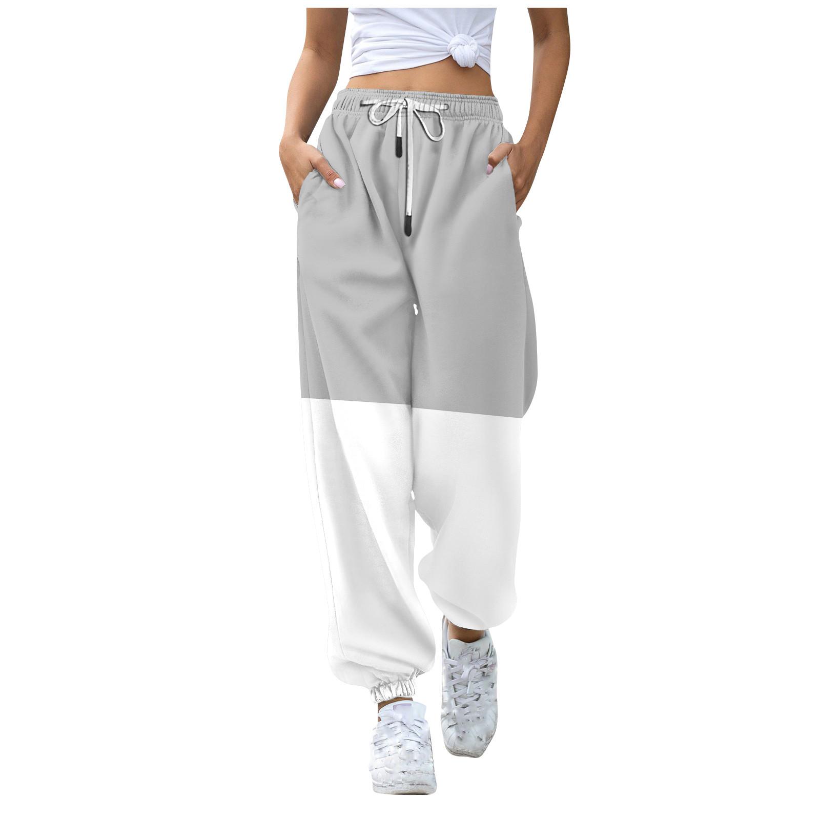 

Женские модные повседневные брюки с принтом и эластичным поясом на шнурке L серый