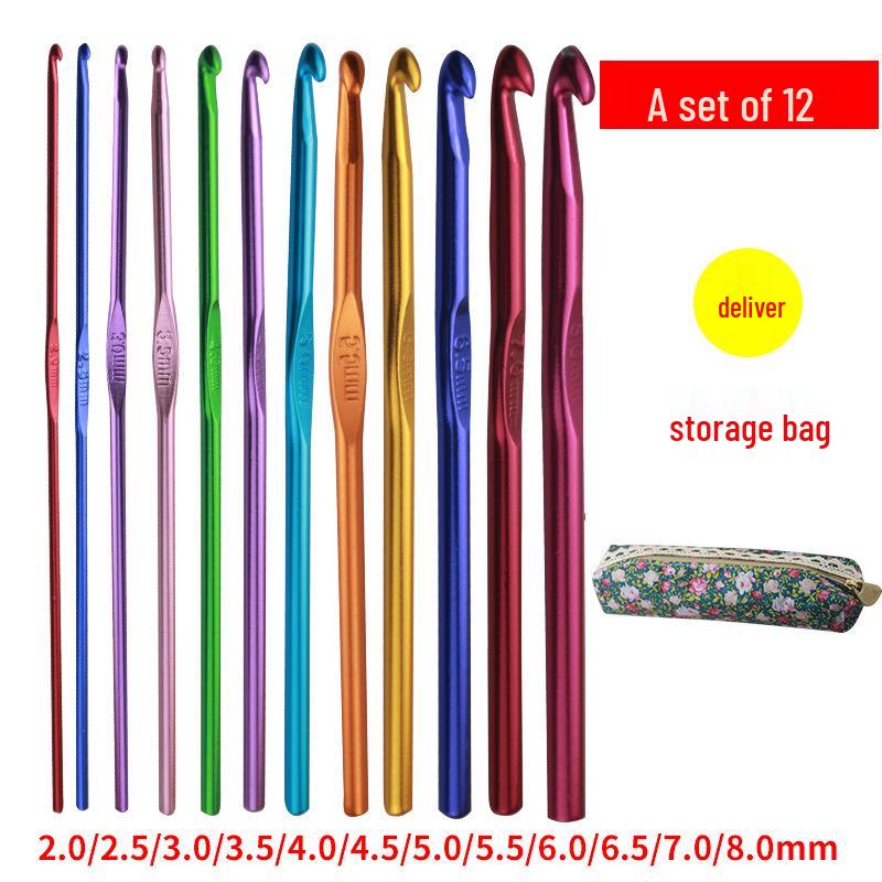 Farbenfrohes Strick- & Häkelwerkzeug-Set: 22-teiliges Stricknadelset & Lederetui mit kostenlosem Versand