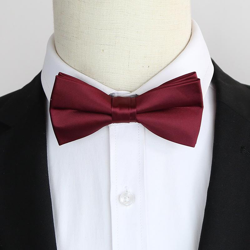 Black Men'S Bow Tie Groom Best Man Mc Host Dress Suit Burgundy Trendy Bow Tie Blue