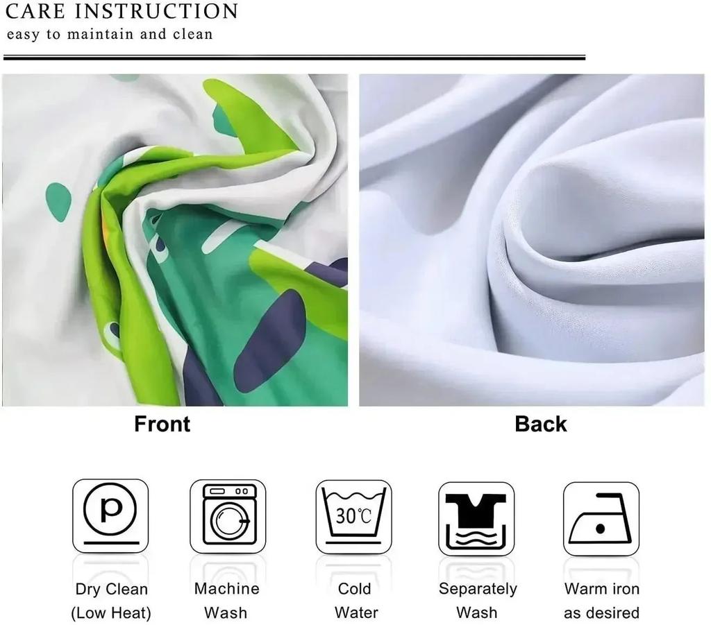 Panoramic Waterfall Forest Curtains Living Room Bedroom Bay Window Natural Decor Waterproof Made Of Polyester Machine Washable Sitting