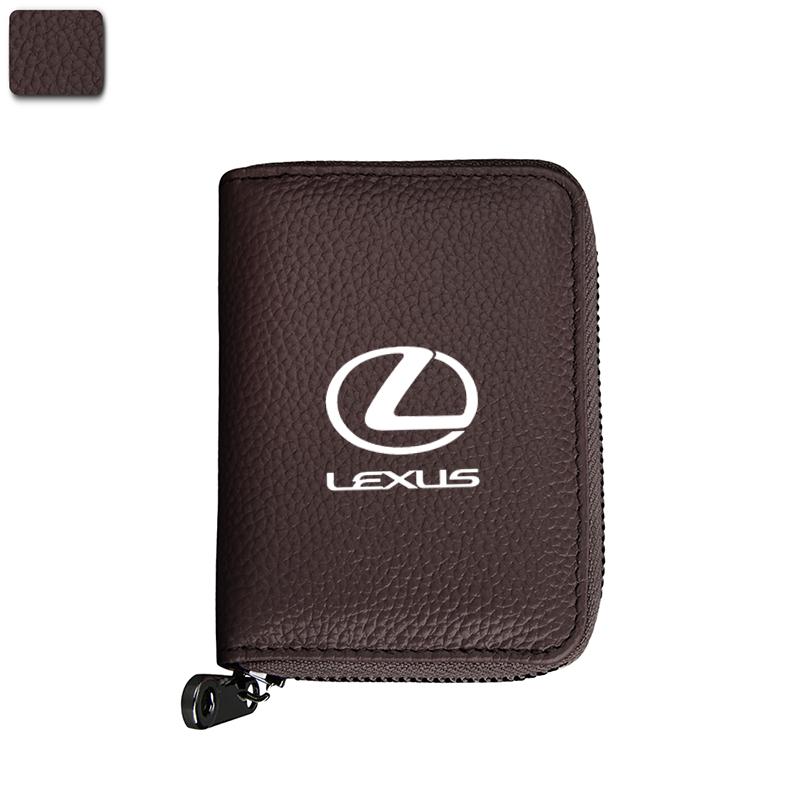 For Lexus Driver License Holder PU Leather Card Bag For Car Driving Documents Business ID Passport Card Wallet Car Accessories