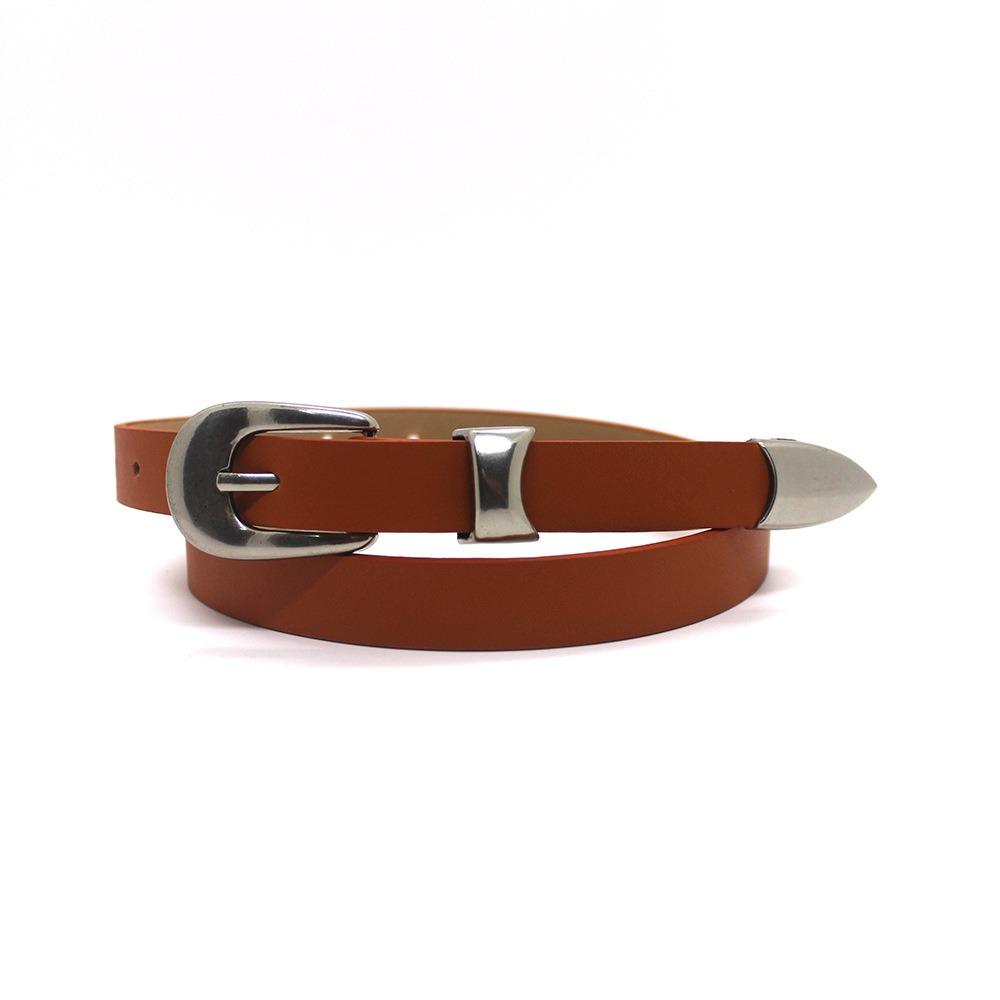 Korean Silver Buckle Belt Retro Waist Decoration Fashion Trouser Belt  Girl