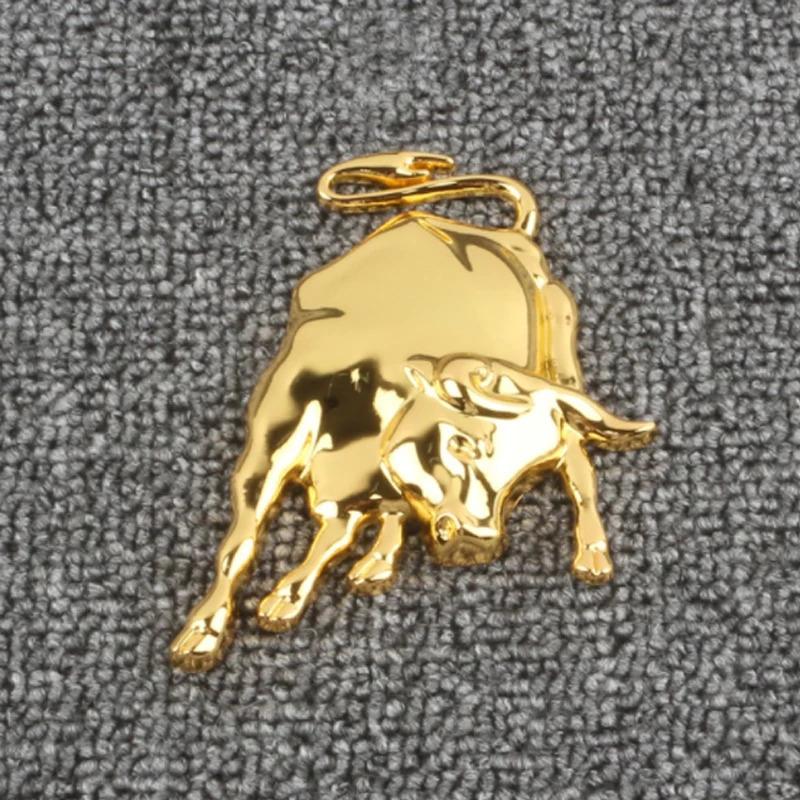 Universal Metal Stainless Animal Car Accessories Badge Fight Bull Fly Horse for Ferrari Lamborghini Emblem 3D Sticker Decoration AA11