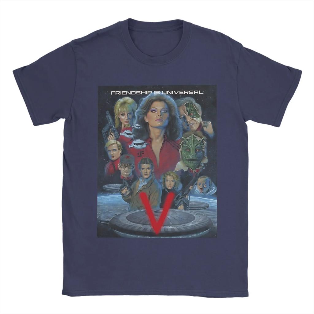 V Serie TV Visitors T-Shirt Uomo Donna Fantastica Maglietta in Cotone Girocollo Manica Corta Idea Regalo Abbigliamento