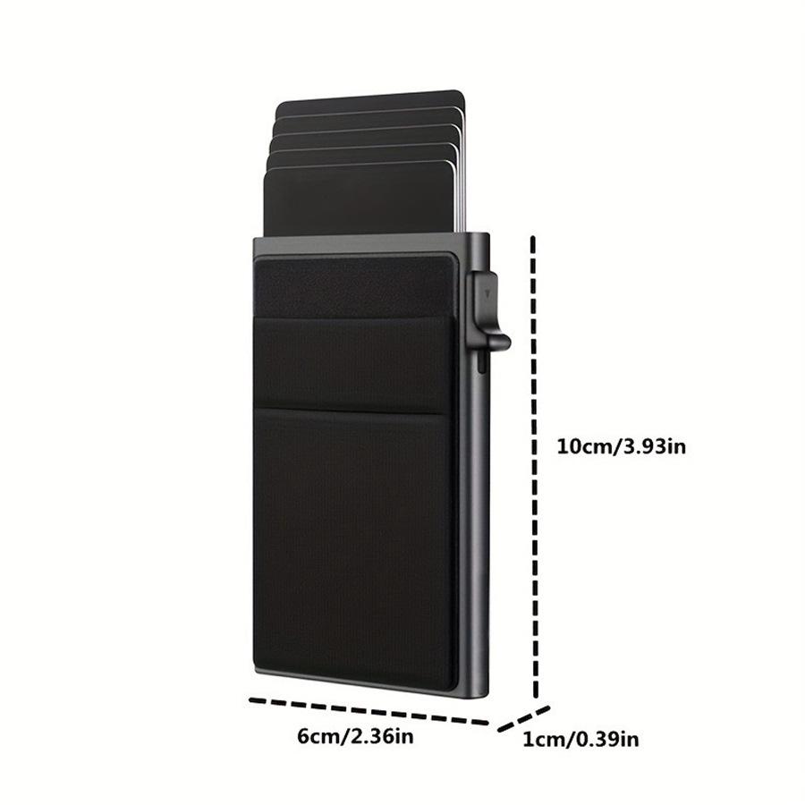 Aluminum RFID Shielding Card Holder - Automatic Pop-up, Anti-Theft, Anti-Demagnetization, Ultra-Thin Metal Clip