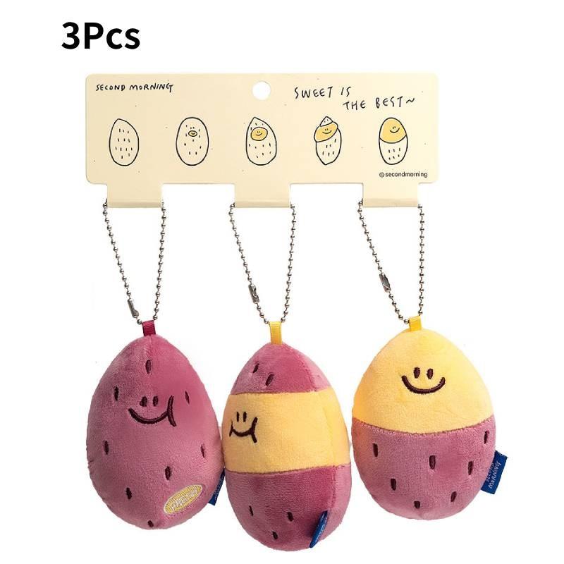Sweet Morning Second Potato Apple Keychain Backpack Decorative Plush Pendant