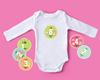 Inkdotpot 12 Month Baby  Milestone  Sticker  Boy Girl-Monthly  Milestone  Round  Stickers 24 Count