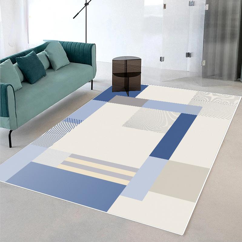 Nordische Geometrische Teppiche Große Fläche Rutschfeste Waschbare Teppiche für Wohnzimmer Schlafzimmer Weiche Lounge Heimdeko Matte