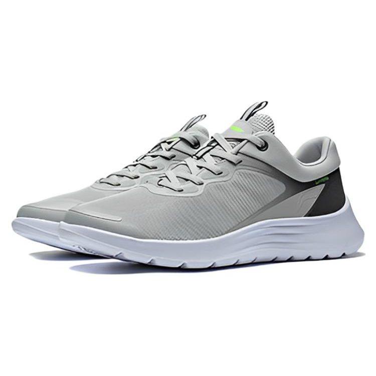 Li Ning Leichte Feder Dämpfung Rutschfest Abriebfest Niedrig geschnitten Freizeit Laufschuhe Herren Grau ARST019-3