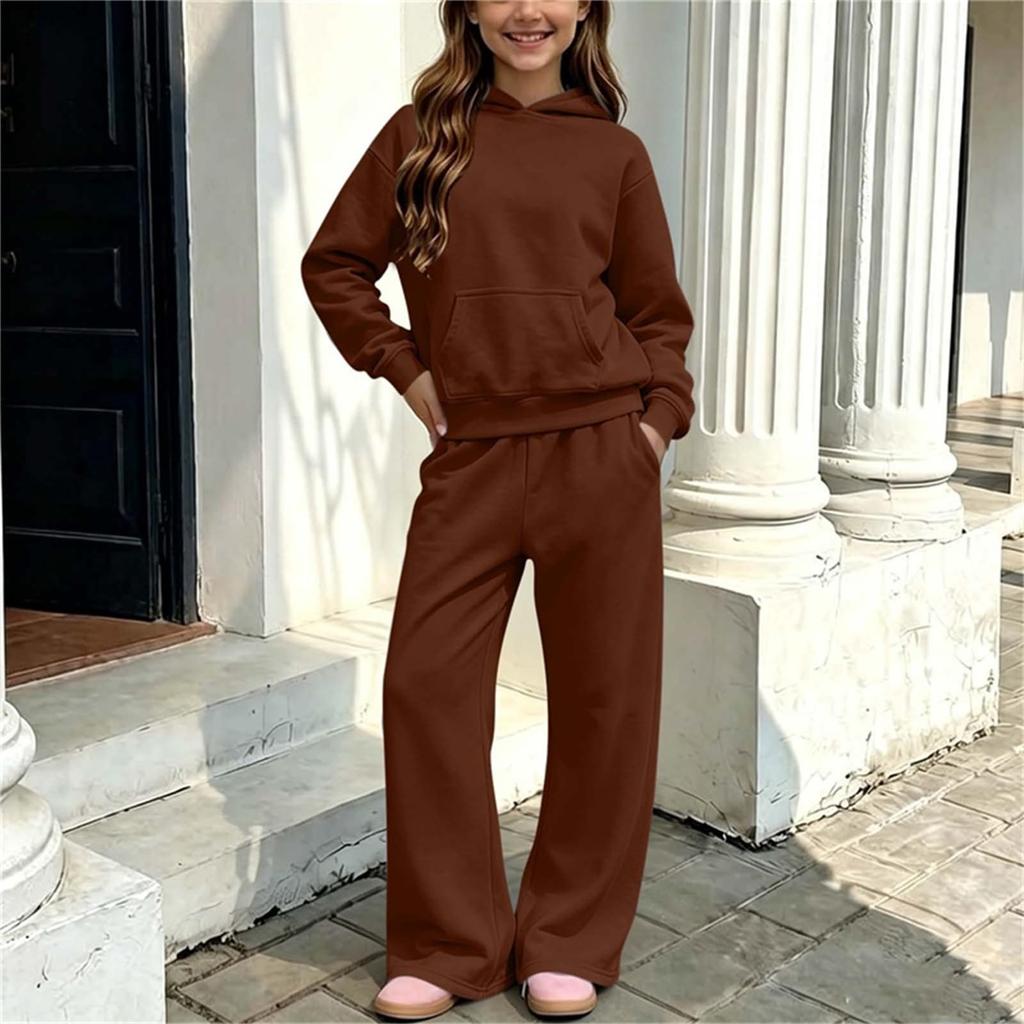 Youth Hoodie and Sweatpants Set for Boys Girls - Cozy Two-Piece Track Suit for Casual Wear