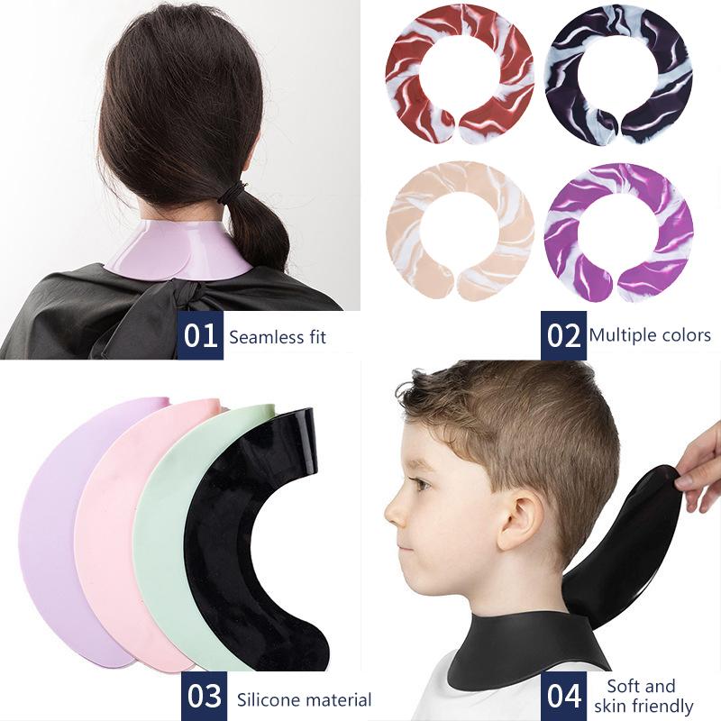 Silicone Stylist Cutting Collar Hair Dyeing Shawl Waterproof Neck Cape Wrap Cover Barber Hairdressing Hair Coloring Accessories