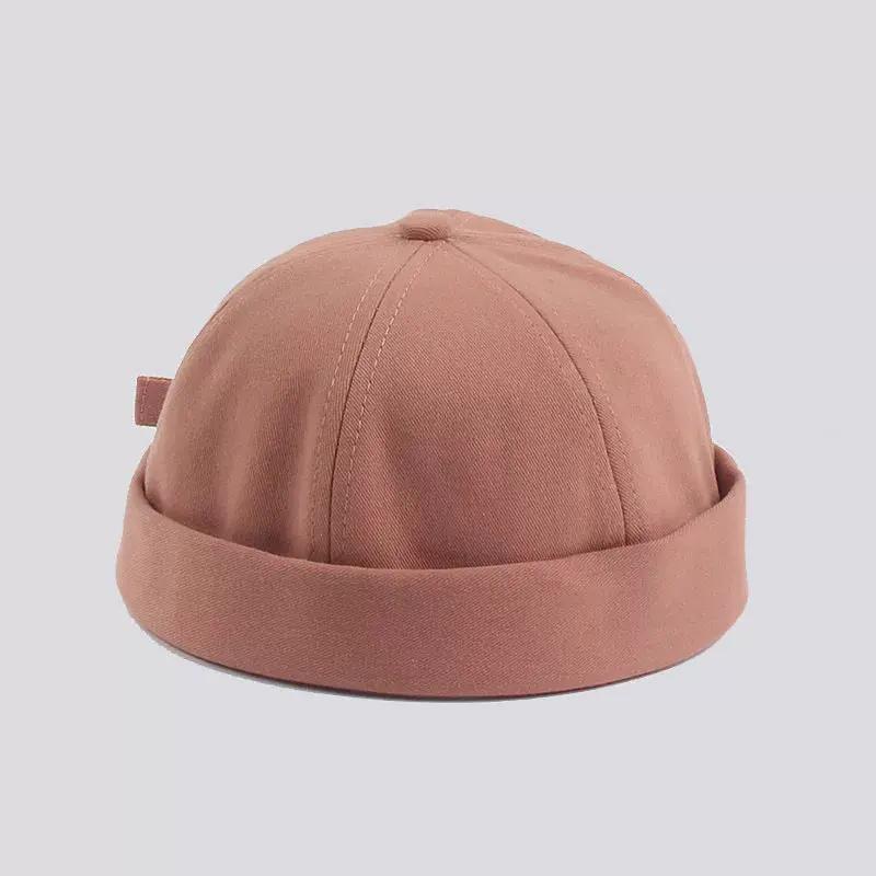 Spring and Summer Cotton Solid Docker Cap Brimless Hat Skullies Beanie Hats Landlord Sailor Cap Men and Women 04