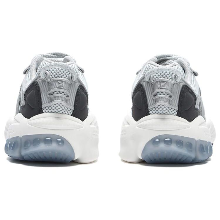 FILA Ladder Fabric Synthetic Leather TPU Trendy Sports Low-Top Casual Shoes Women sneaker Silver Gray F12W322101FVS