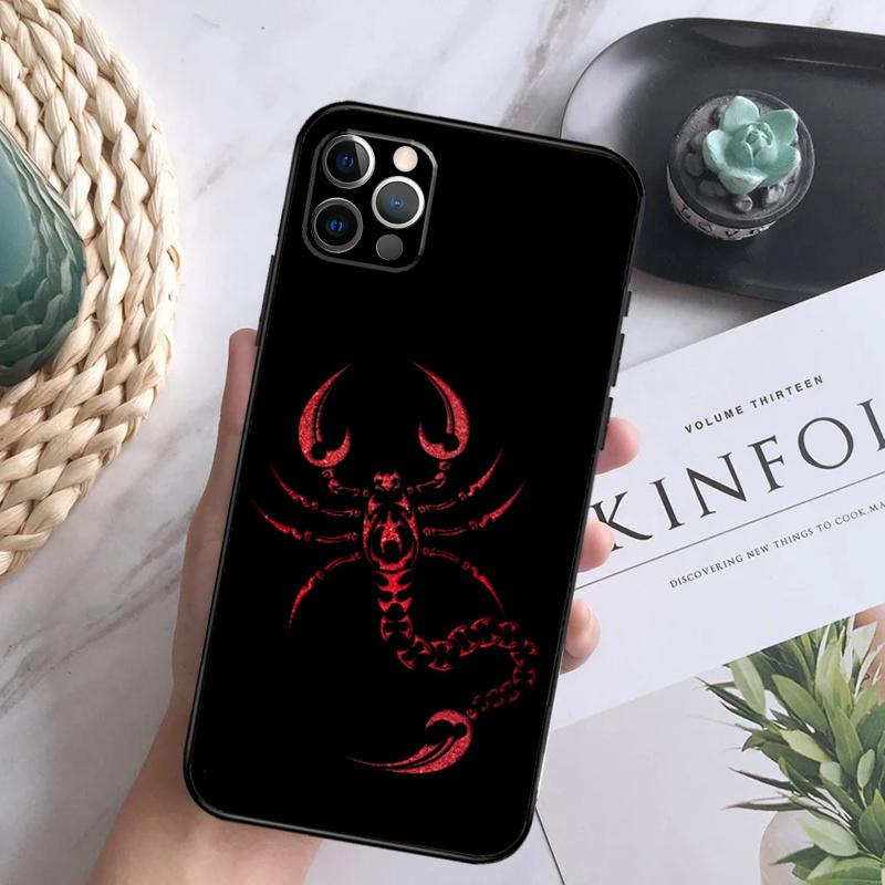 Custodia Animale Scorpione Per iPhone 15 11 12 13 14 Pro Max XS XR X 7 8 Plus 12 13 Mini 16 Pro Max Cover Morbida