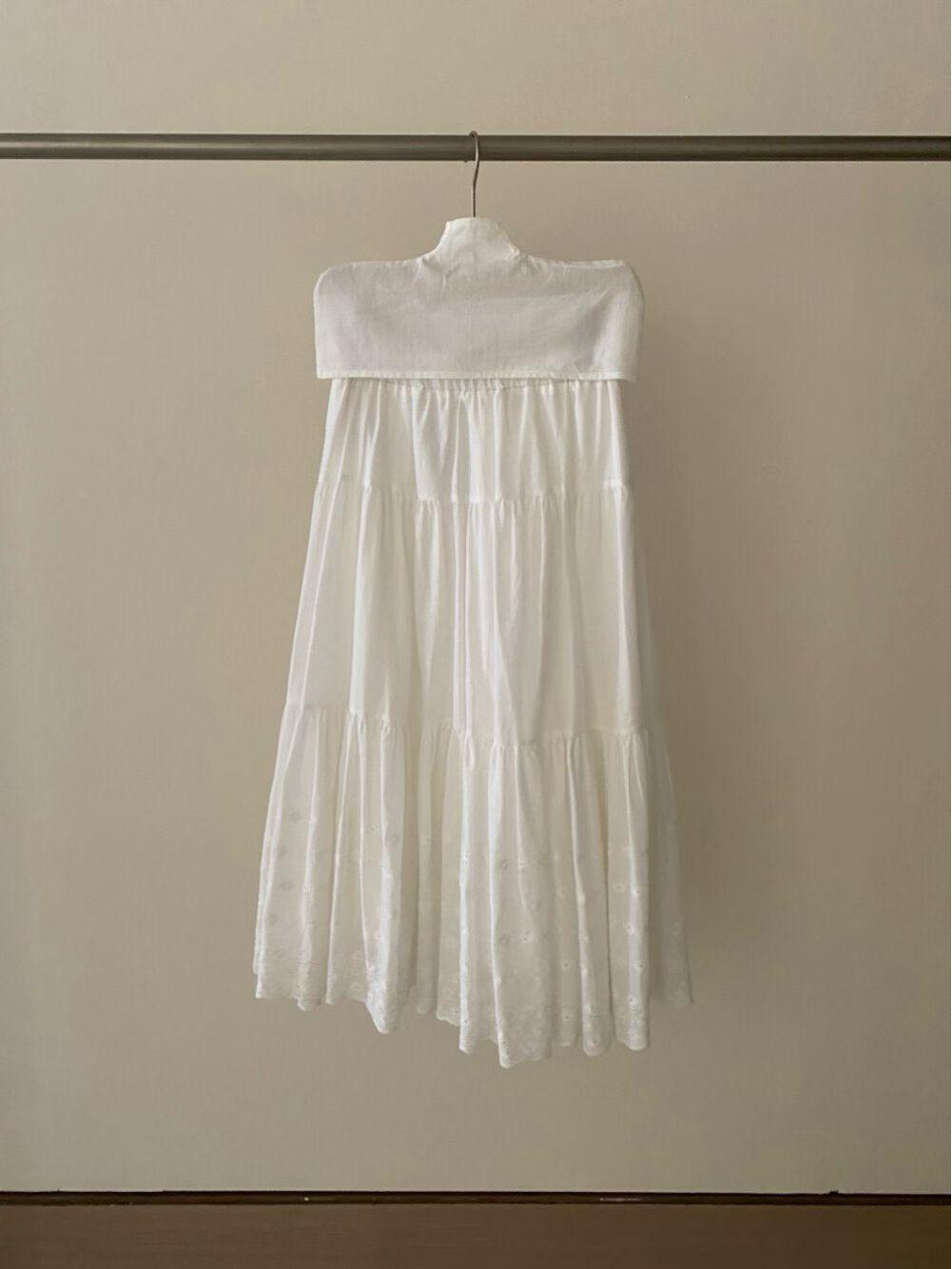 Apricot Lace Patchwork A-line Midi Skirt - Women s Spring Retro Japanese Style One Size белый