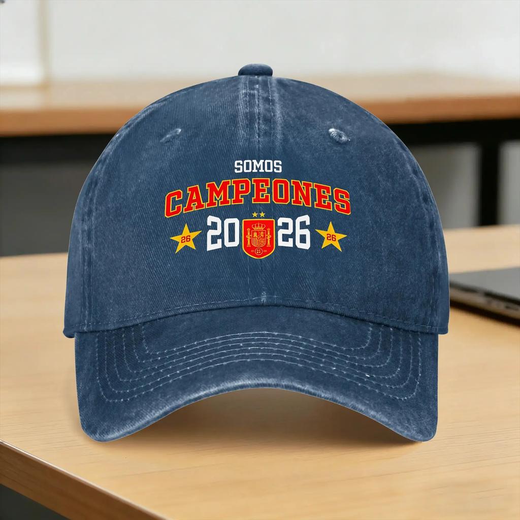 Somos Campeones Sun Baseball Cap Soccer Y2k Cute Adult Washed Trucker Hat Dropshipping Print Outdoor Sport Baseball Caps Gift