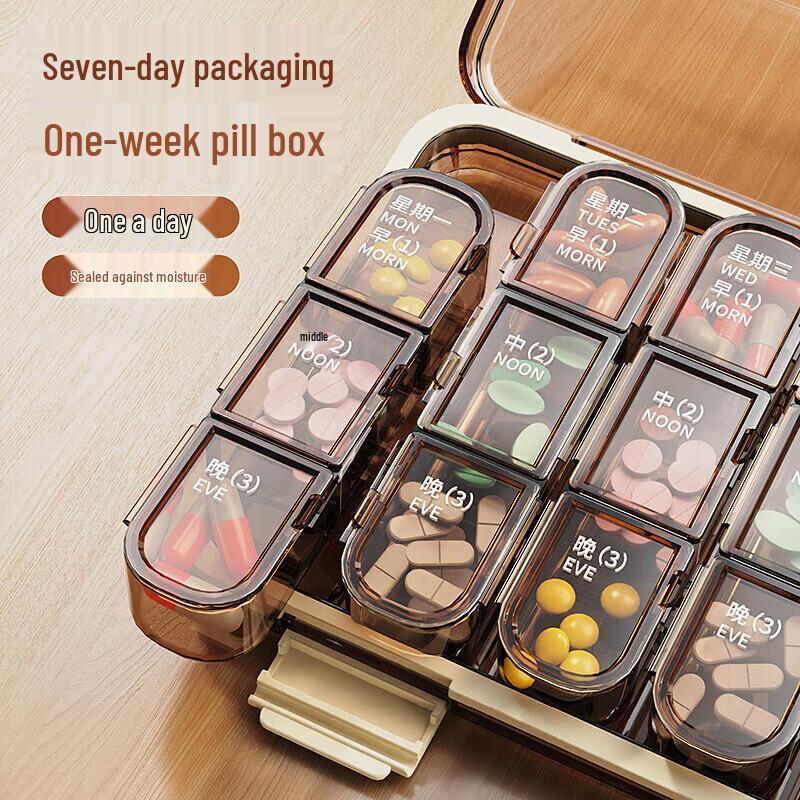 JAJALIN 7-Day Portable Pill Organizer