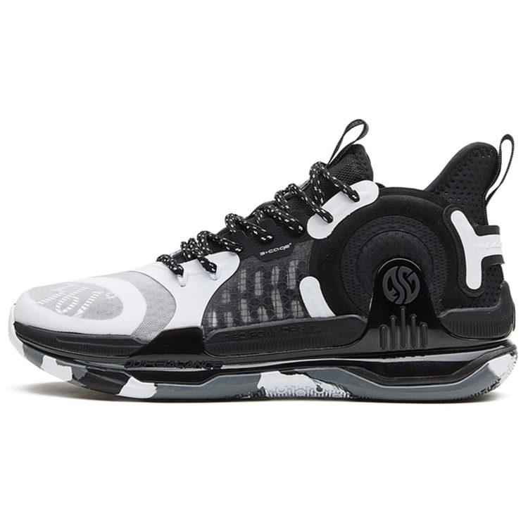 361 AG 1 Basketball Shoes Men's Mid Top White/Black 572121107-8