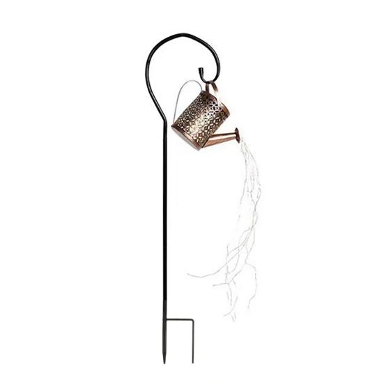 Solar Watering Can Lamp IP44 Waterproof Outdoor Garden Yard Pathway Patio Lawn Hollowed Water Can Lantern String Light