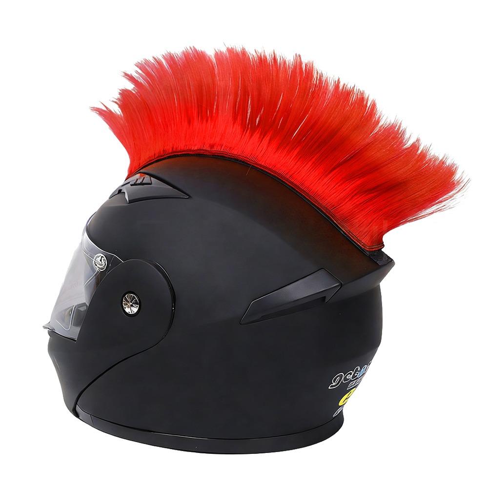 Synthetic Hawks Motor Helmet Decor Reusable Hair Sticker Funny Outdoor Wig