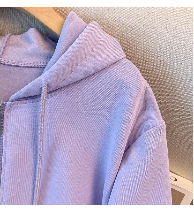 Plus Size Women's Fashionable Hoodie Cardigan, Super Loose Fit, Bust Sizes 150-170